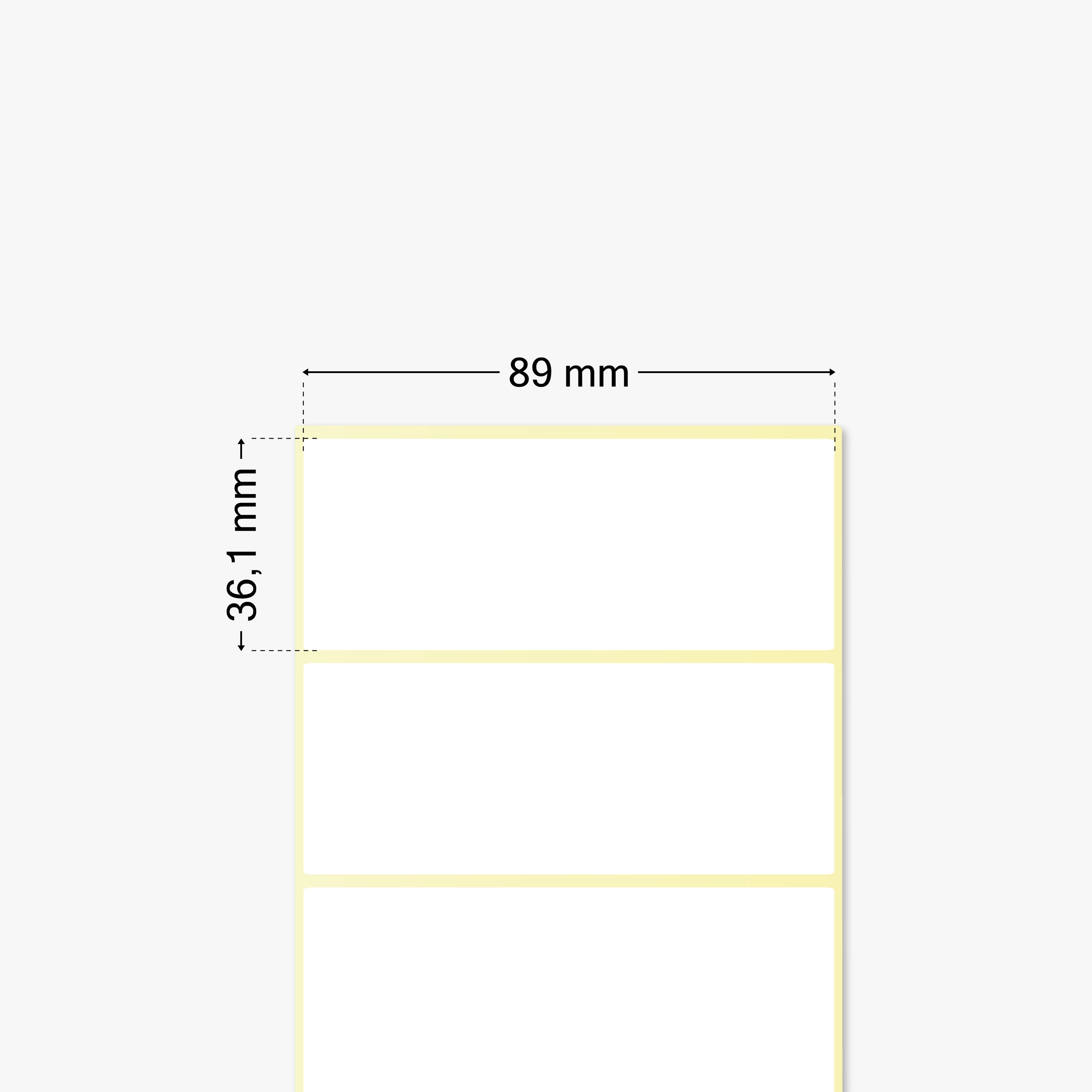 Thermotransfer-Etiketten, Papier, 89 x 36,1 mm, 3 Zoll Kern, permanent haftend, weiß, 3.937 Etiketten pro Rolle