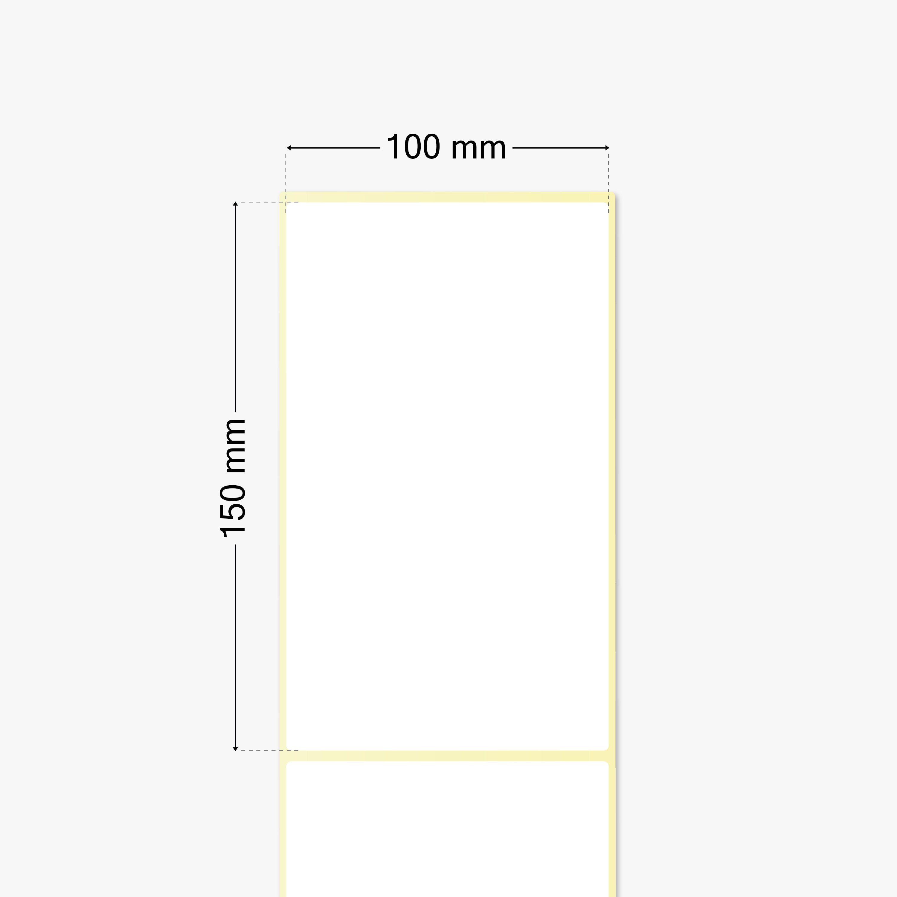 Thermo-Eco-Etiketten, Thermopapier, 100 x 150 mm, 1 Zoll Kern, permanent haftend, weiß, 330 Etiketten pro Rolle