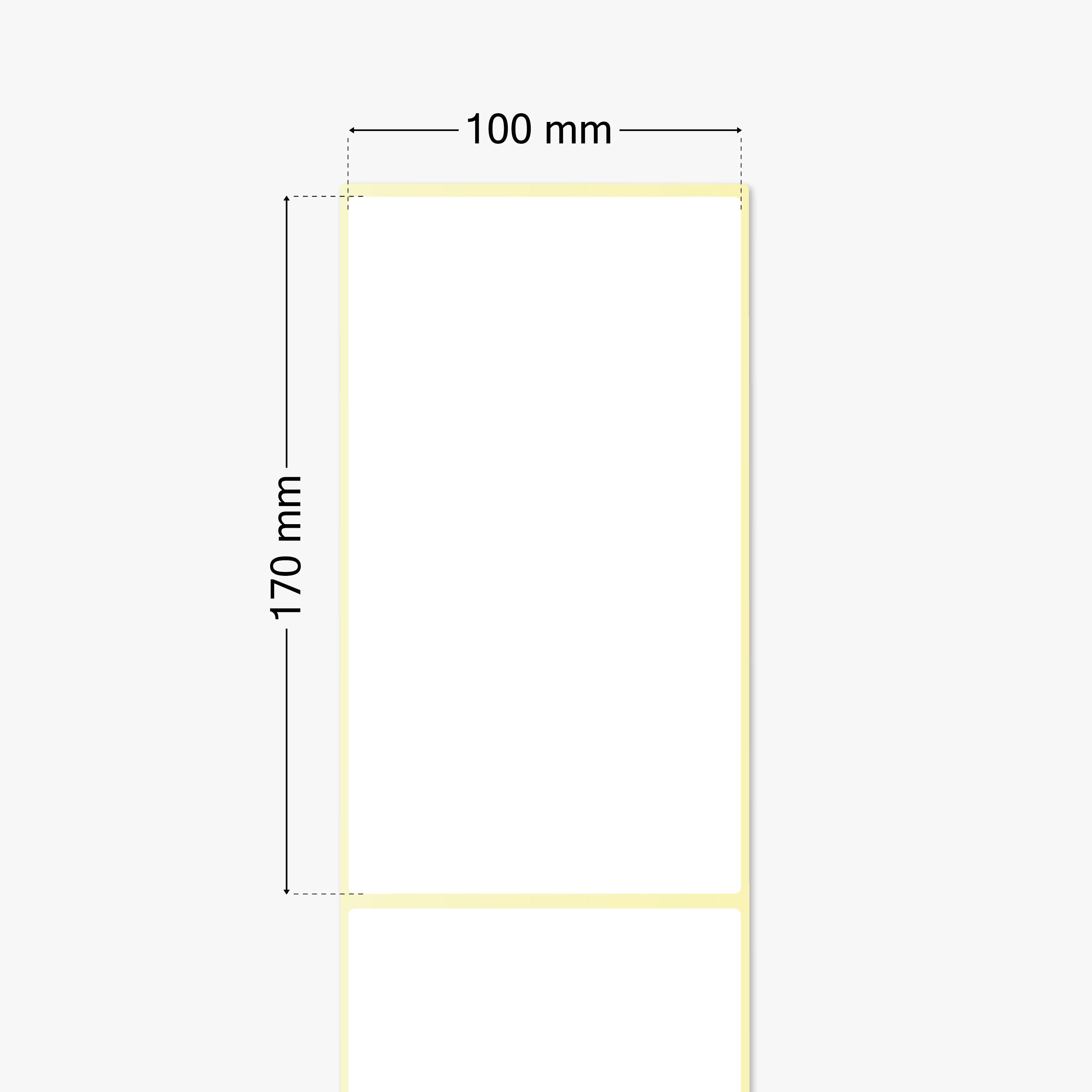 Versandetiketten, Thermopapier, 100 x 170 mm, 1,57 Zoll Kern, permanent haftend, weiß, 500 Etiketten pro Rolle