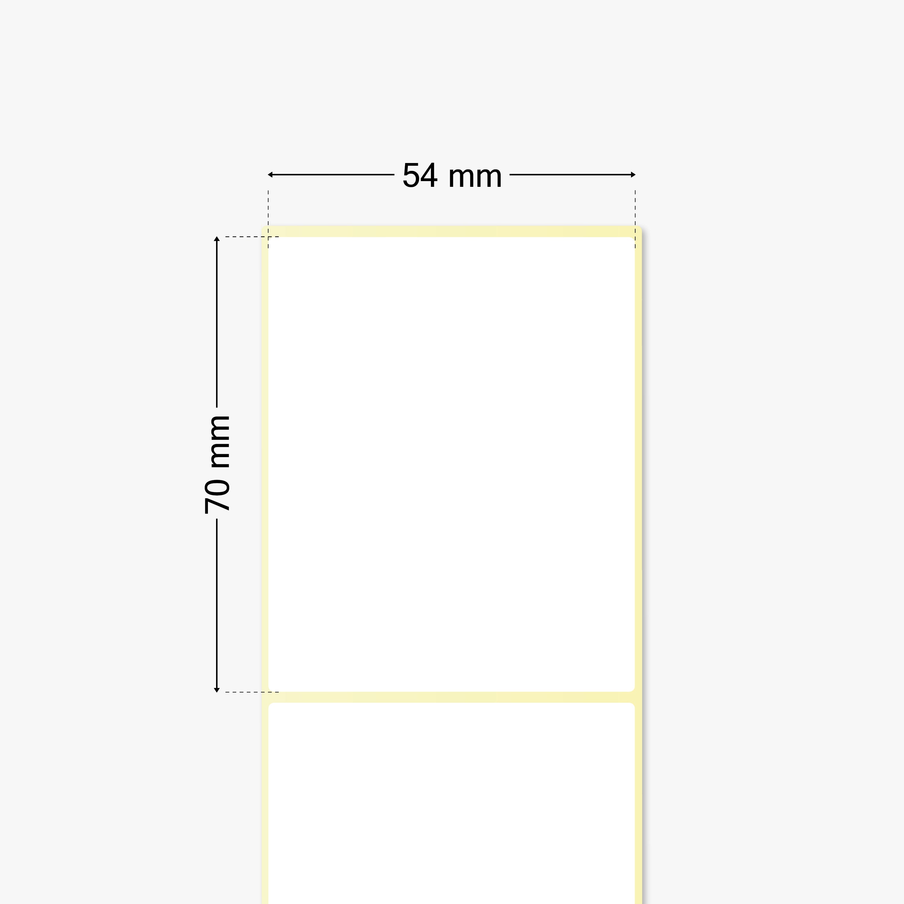 Thermotransfer-Etiketten, Papier, 54 x 70 mm, 3 Zoll Kern, permanent haftend, weiß, 2.054 Etiketten pro Rolle